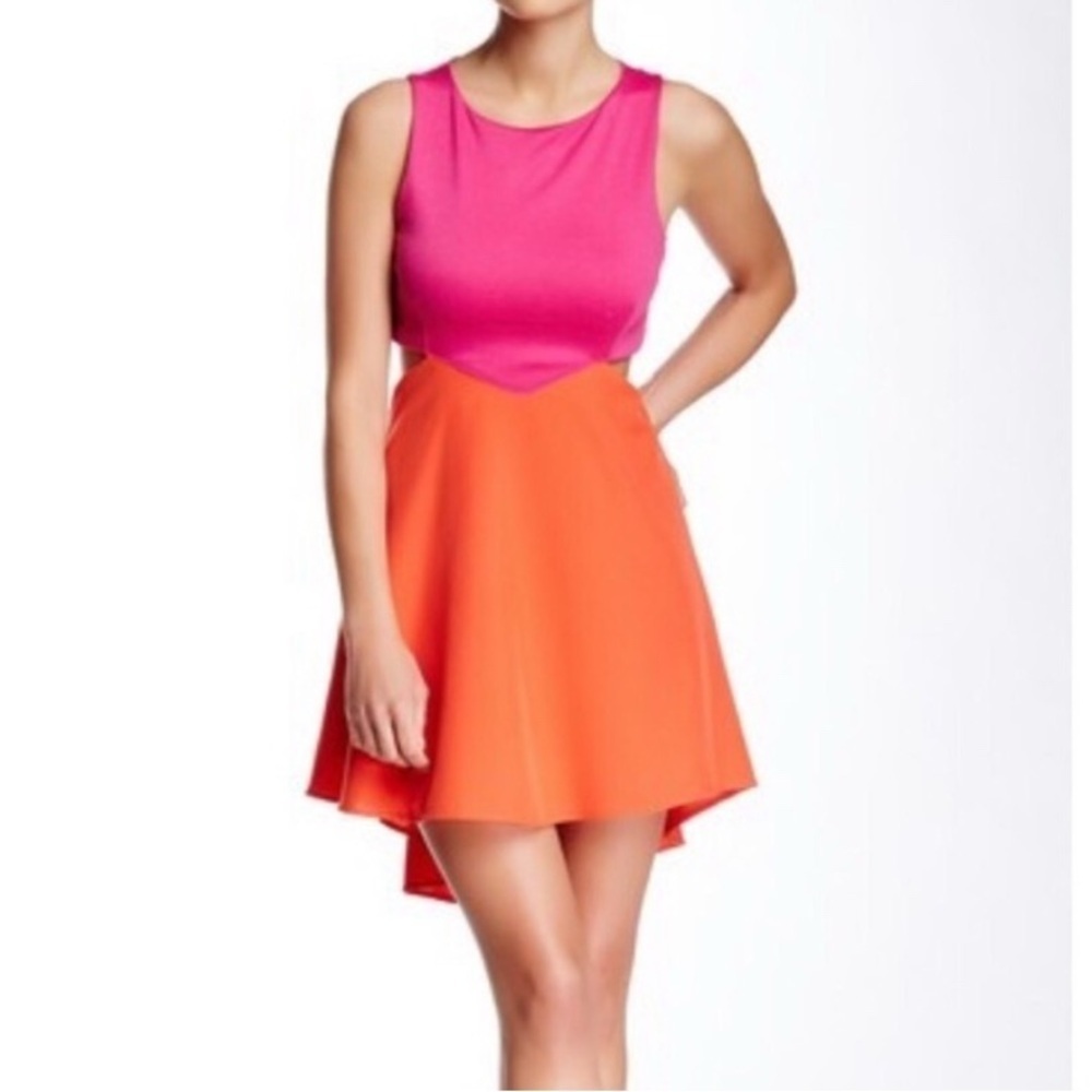 Donna Mizani Colorblock Cutout Dress - Size XS